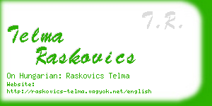 telma raskovics business card